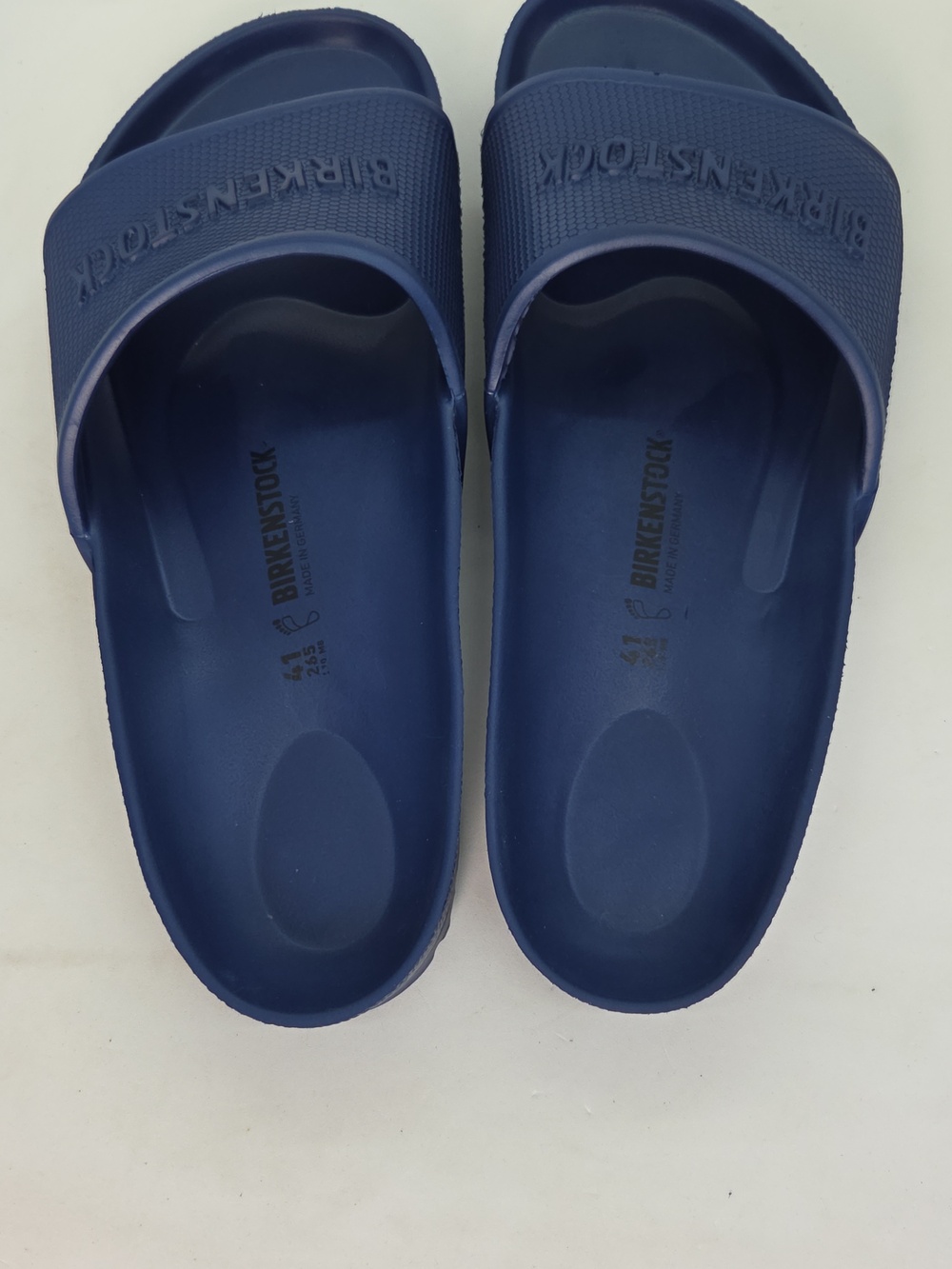 Birkenstock Barbados Slide Sandals in Deep Blue 41 M9 - Picture 5 of 15